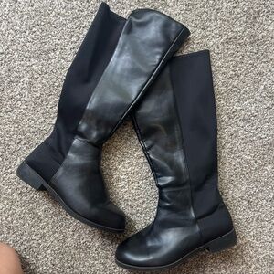 Classic Black Knee-High Riding Boots